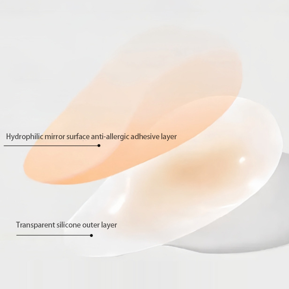 Nipple Cover Pasties - 超薄型シームレス粘着式シリコンニップルカバー、見えない乳首パッド、水着や下着用リフトアップパッド