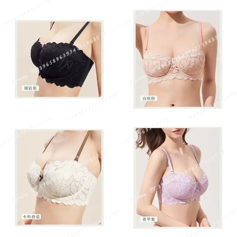Bralette Wireless Soft - 女性用プラスサイズフレンチレースブラレット、ワイヤレスフルカバーティーシャツブラ、垂れ下がり防止、快適サポート、セクシーランジェリー