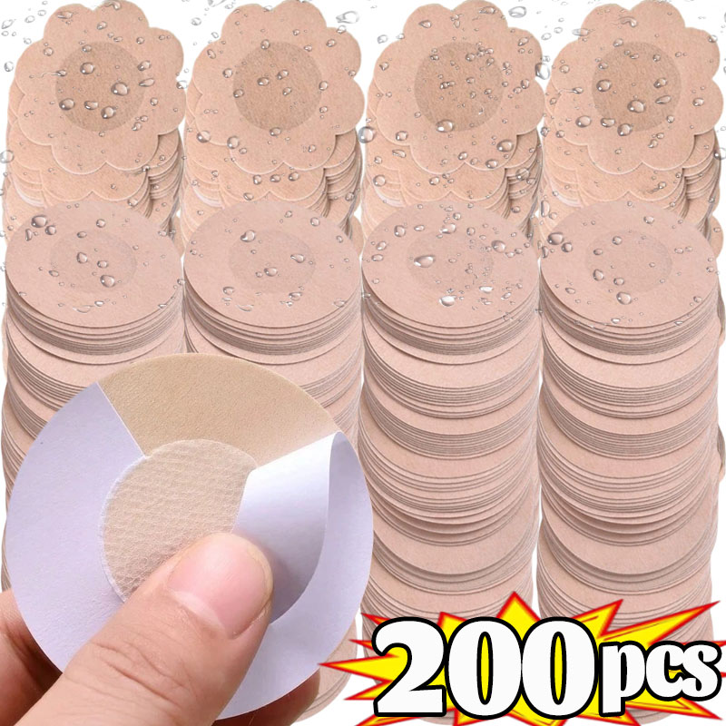 Nipple Cover Pasties - 10/200 個女性乳首カバーステッカー胸リフトテープニプレス目に見えない自己粘着使い捨てブラパッド胸パッチパッチ