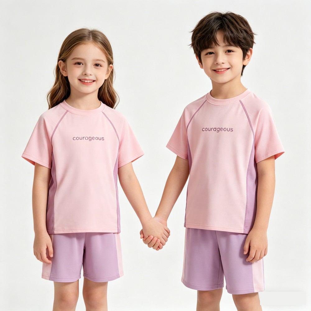 Boyshort Underwear - 男の子女の子夏アイスシルククールスポーツスーツ速乾性通気性Tシャツ+ショーツセット3-16Y子供カジュアルランニングトレーニングトラックスーツ