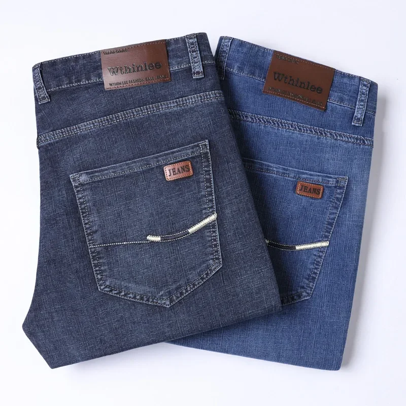 新しいメンズ春秋ストレートレッグビジネスジーンズトレンド男性 - Levis Jeans 501 のレビューと価格