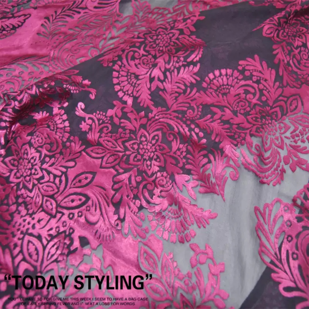 ファッションラージピンクフラワーデザイン優雅なドレープ通気性 - Robe Silk Women のレビューと価格