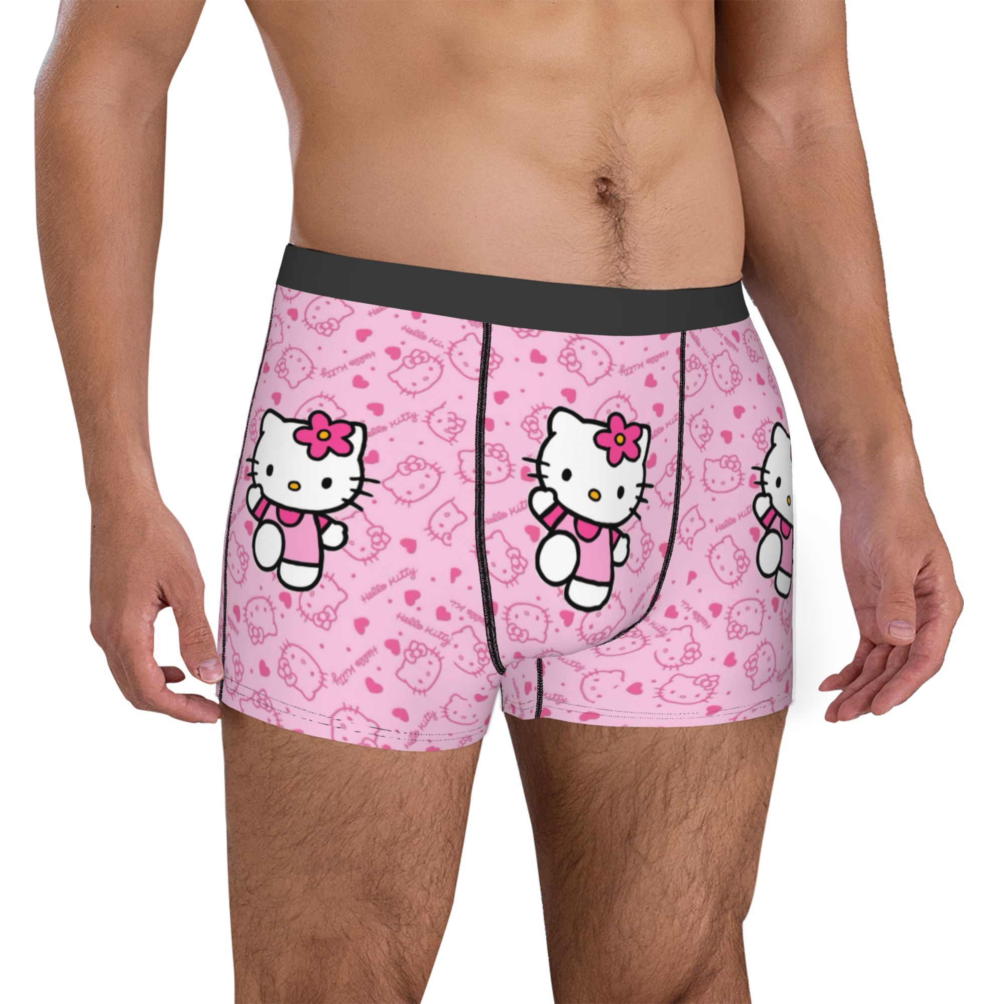 女の子子猫下着男性プリントピンクかわいい漫画ボクサーブリーフ - Boyshort Underwear のレビューと価格