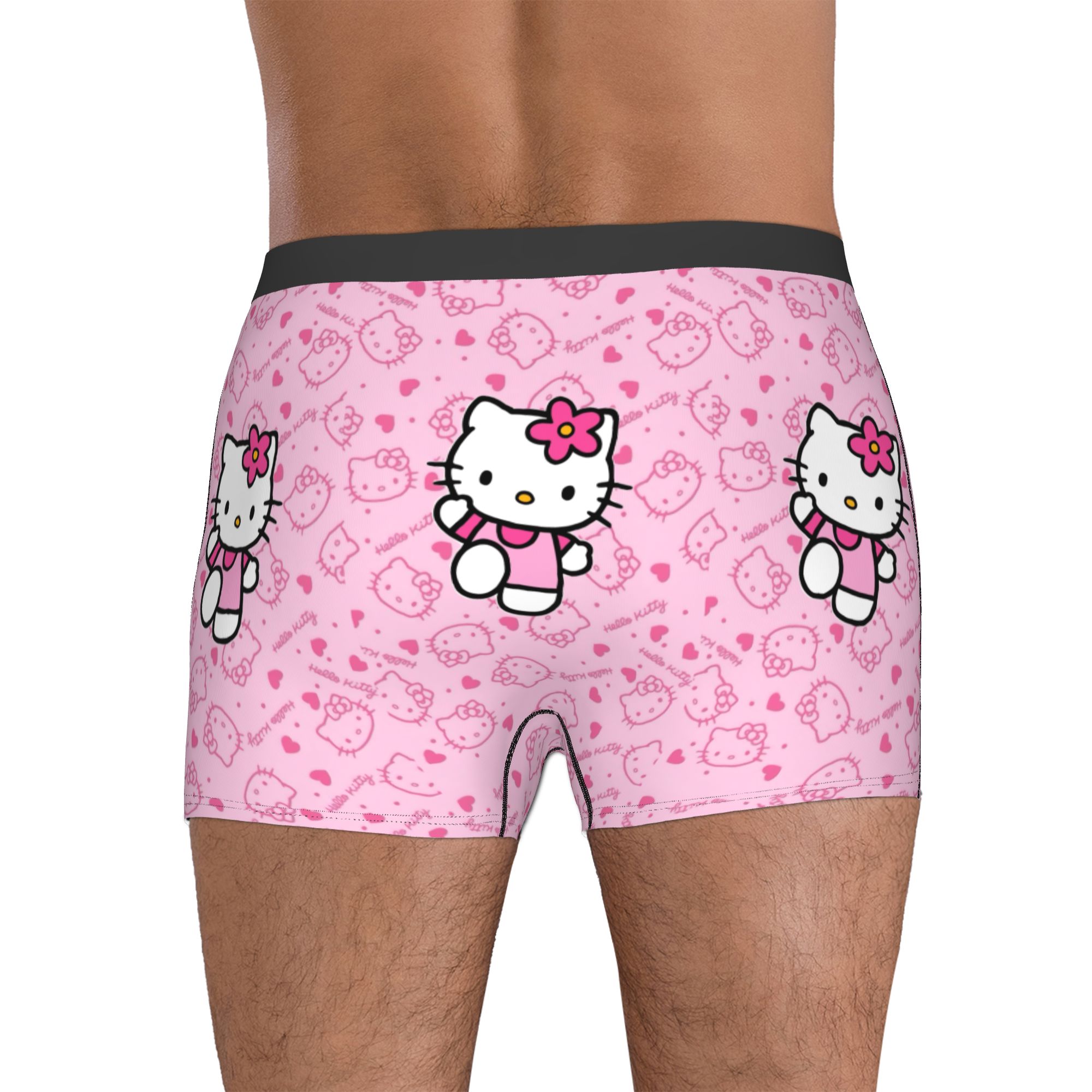 女の子子猫下着男性プリントピンクかわいい漫画ボクサーブリーフ - Boyshort Underwear のレビューと価格