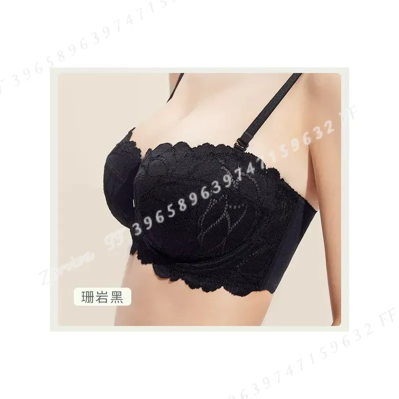 女性用プラスサイズフレンチレースブラレット、ワイヤレスフルカ - Bralette Wireless Soft のレビューと価格