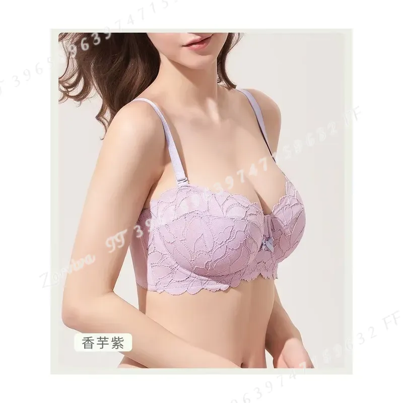 女性用プラスサイズフレンチレースブラレット、ワイヤレスフルカ - Bralette Wireless Soft のレビューと価格