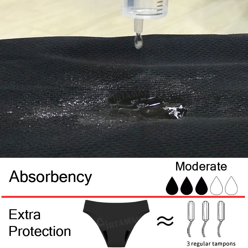 女性用シームレス生理用水着、漏れ防止生理用ビキニボトム、4層 - Period Panty Absorbent のレビューと価格