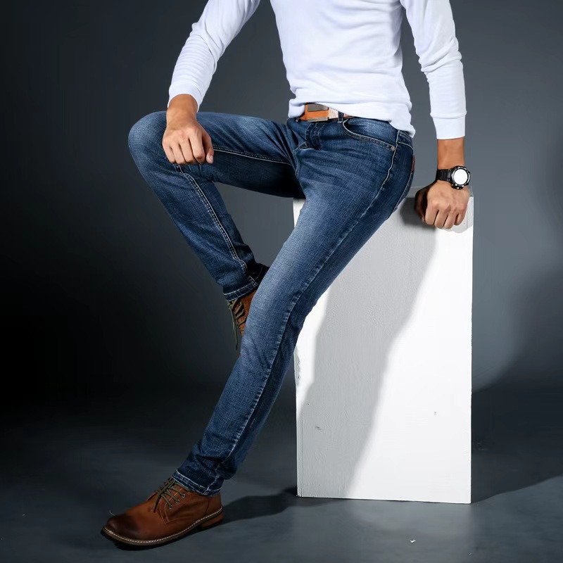男性ファッションストレートジーンズ男性 2025 新ストレッ - Levis Jeans 501 のレビューと価格