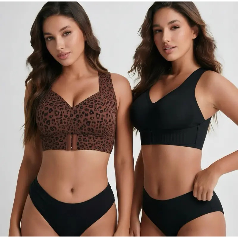 女性用姿勢矯正ブラ、シームレスワイヤレス、クロスバック、プッ - Bralette Wireless Soft のレビューと価格