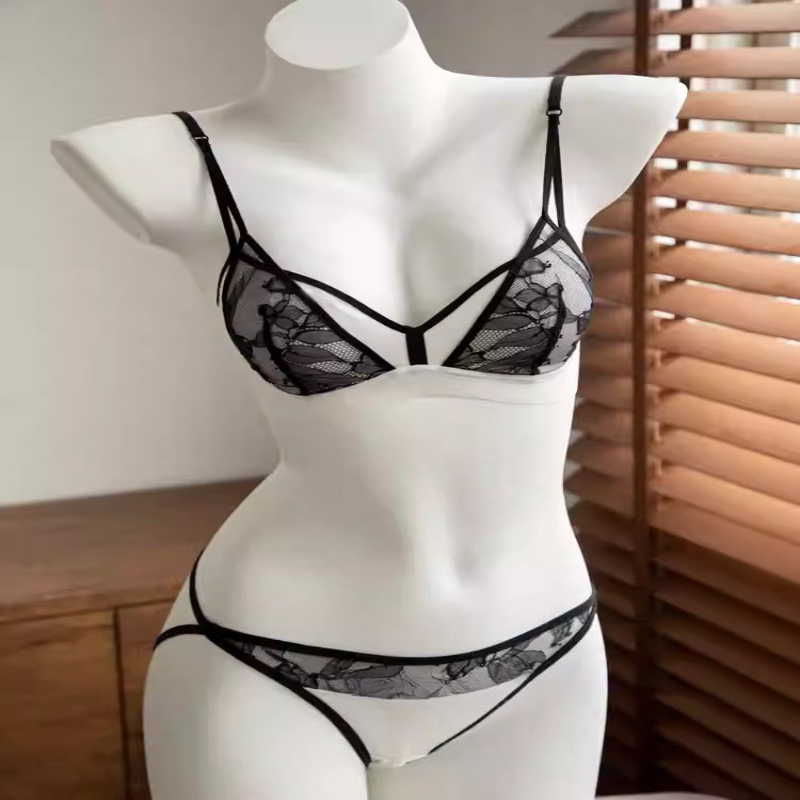 女性フレンチレース非パッド入りブラレットワイヤレスシースルー - Bralette Wireless Soft のレビューと価格