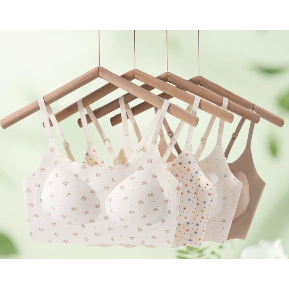 ホットセール キュートな花柄リボン ティーン向け成長期トレー - Bralette Wireless Soft のレビューと価格