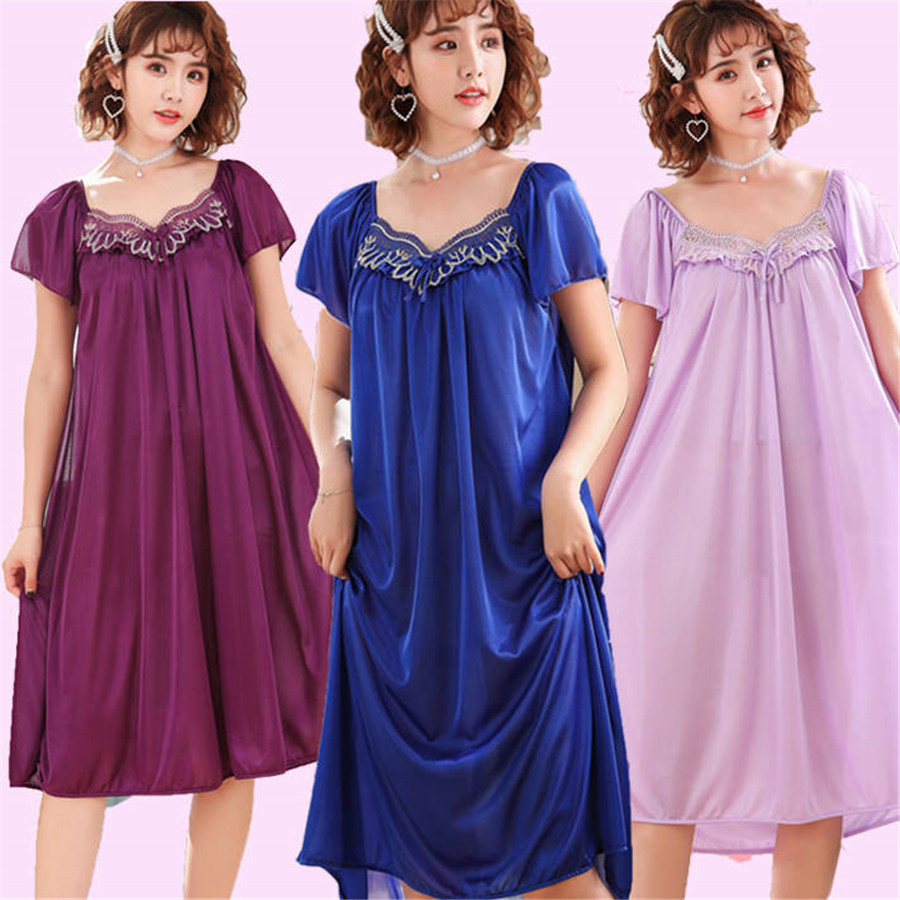 女性のためのシルクのネグリジェ,家庭用,十分な,大きいサイズ - Robe Silk Women のレビューと価格