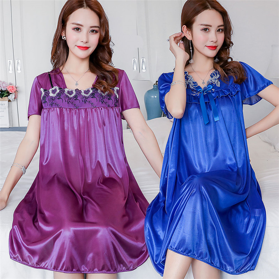 女性のためのシルクのネグリジェ,家庭用,十分な,大きいサイズ - Robe Silk Women のレビューと価格