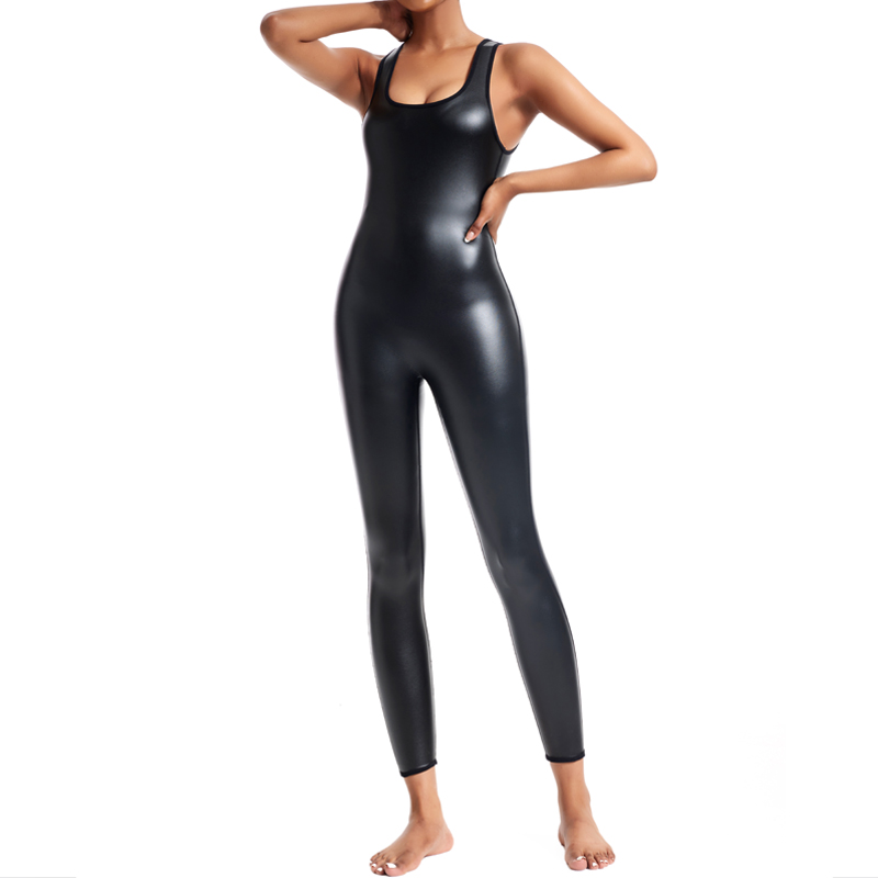 女性用ワンピースボディシェイパー レザー ジャンプスーツ ノ - Shapewear Bodysuit Firm のレビューと価格
